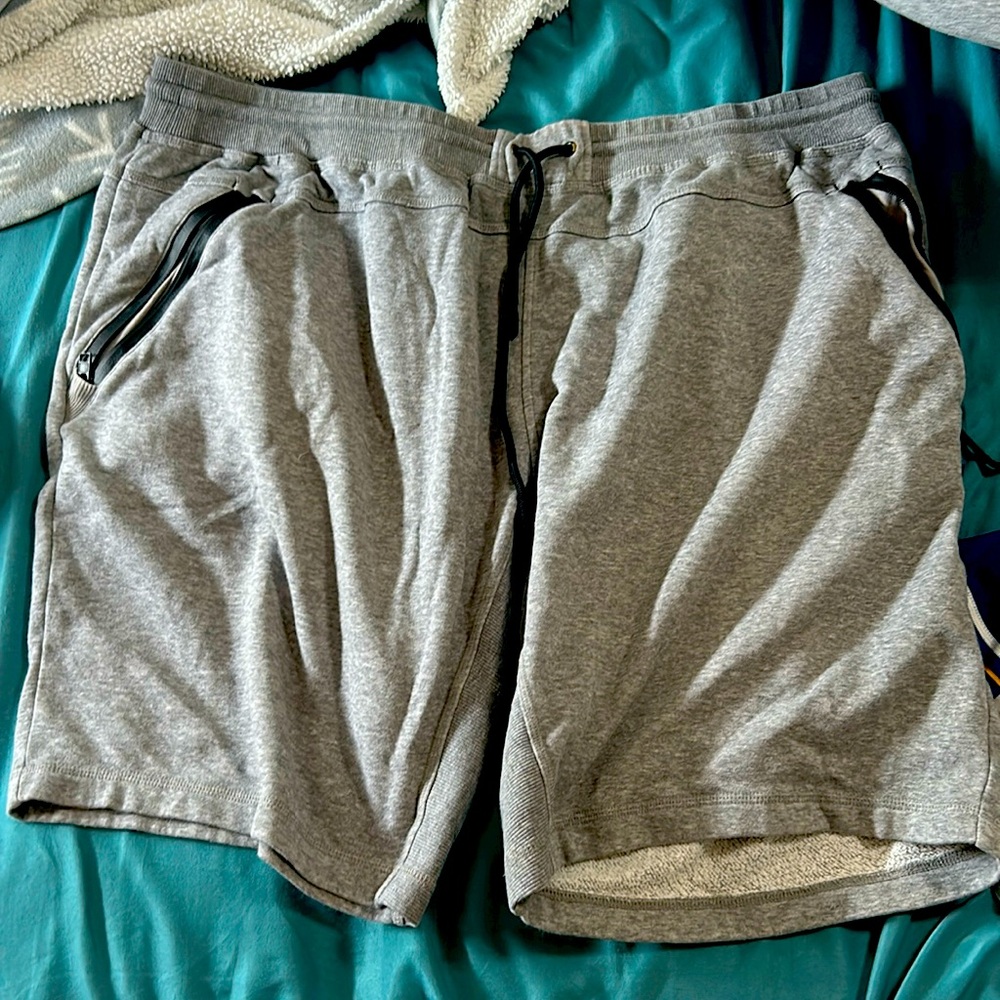 Gray adidas shorts